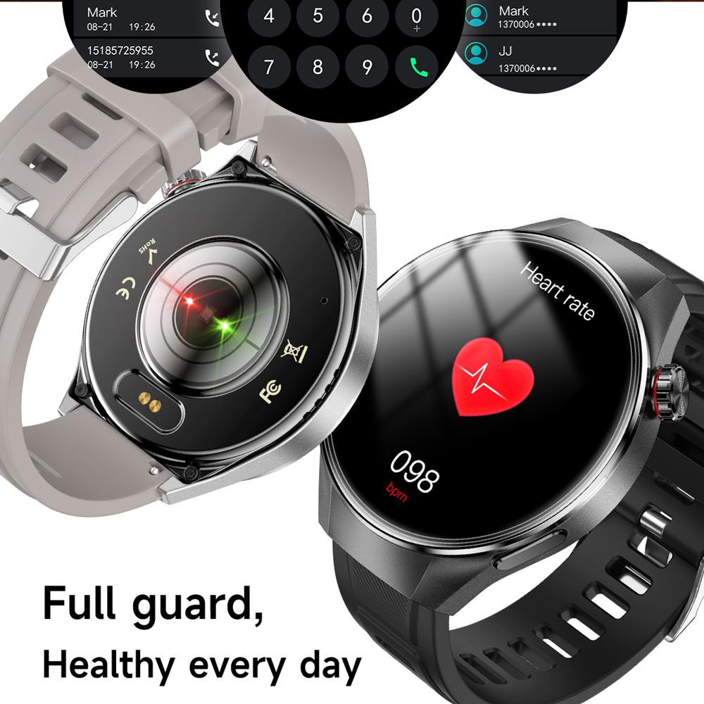 50mm 1.75" HD AMOLED Screen Smart Watch Men Business Bluetooth Call Heart Rate Blood Oxygen GPS Track Compass Sport SmartWatch