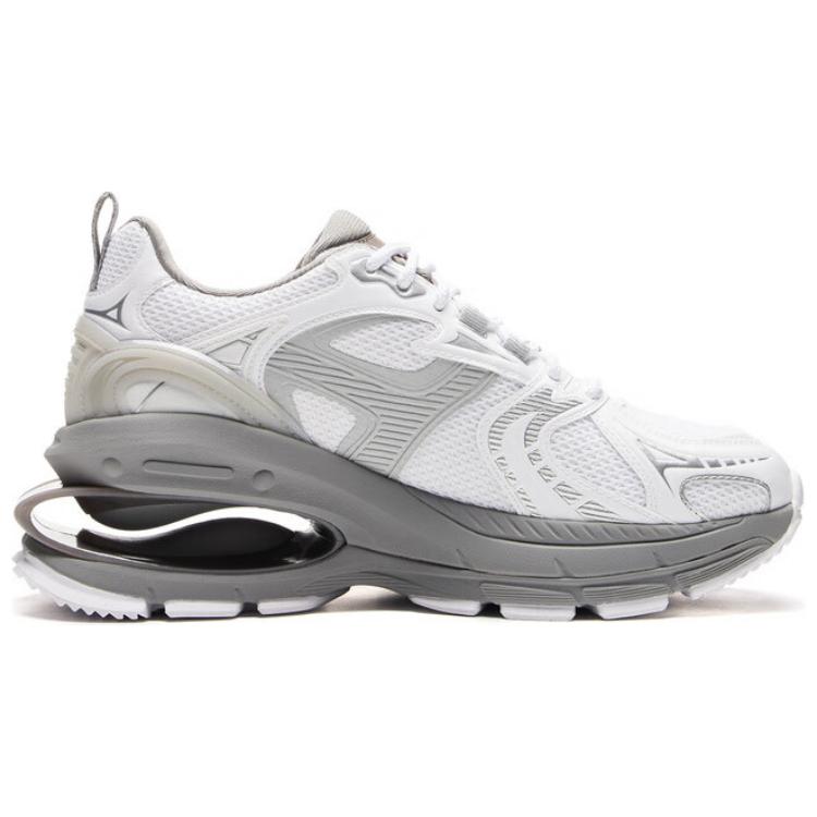 Li-Ning Project C+ Comfortable Versatile Non-Slip Wear-Resistant Low-Top Casual Shoes Women sneaker White Gray AGCU174-2