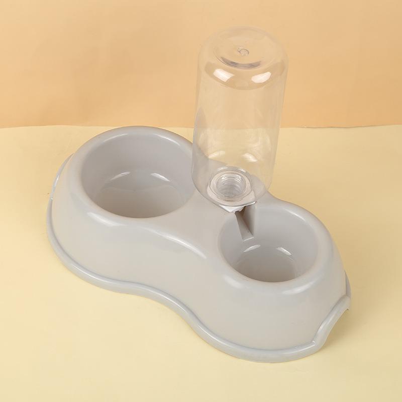 Macaron Color Double Pet Bowl For Cats Anti Slip Auto Water Feeder