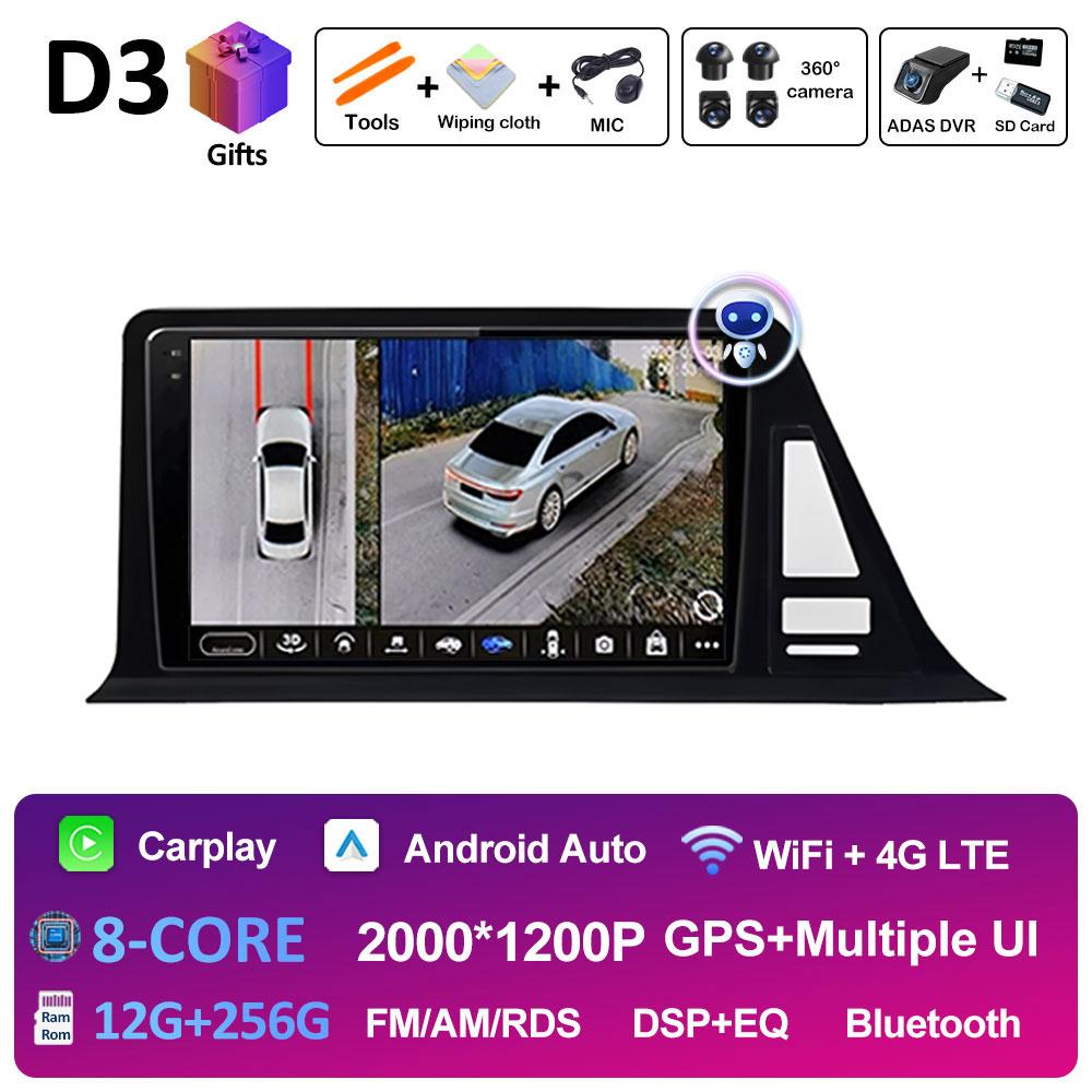 Intelligenrt System GPS Navigation For Toyota CHR C-HR 2016 2017 2018 2019 Android 14 DSP Stereo Autoradio Cooling Fan Head Unit