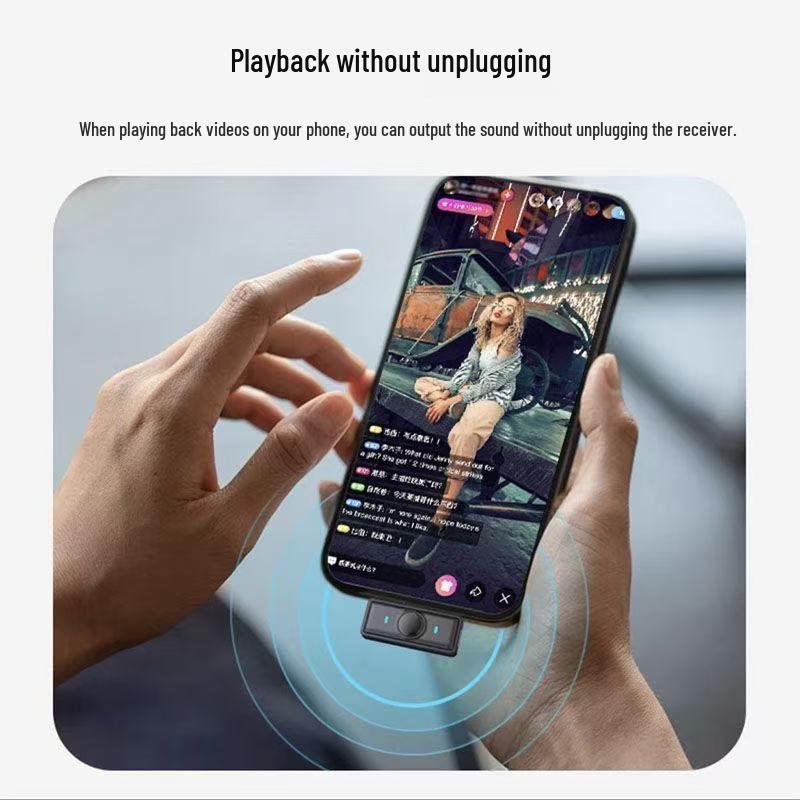 Wireless Lavalier Microphone with Digital Display & Noise Reduction for Mobile Phones & Outdoor Live Streaming