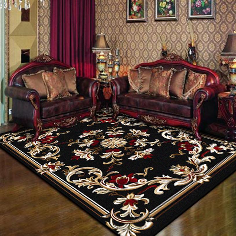 Leichter Luxus Retro Teppiche für Wohnzimmer Waschbare Schlafzimmerteppiche Wunderschöne Rutschfeste Sofa-Bereich Große Raummatte Boden Anpassbar