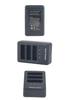 AZ16-1 Xiaoyi 4K Sports Camera Triple Battery Charger for 2nd Gen 4K+ Action Camera Accessories