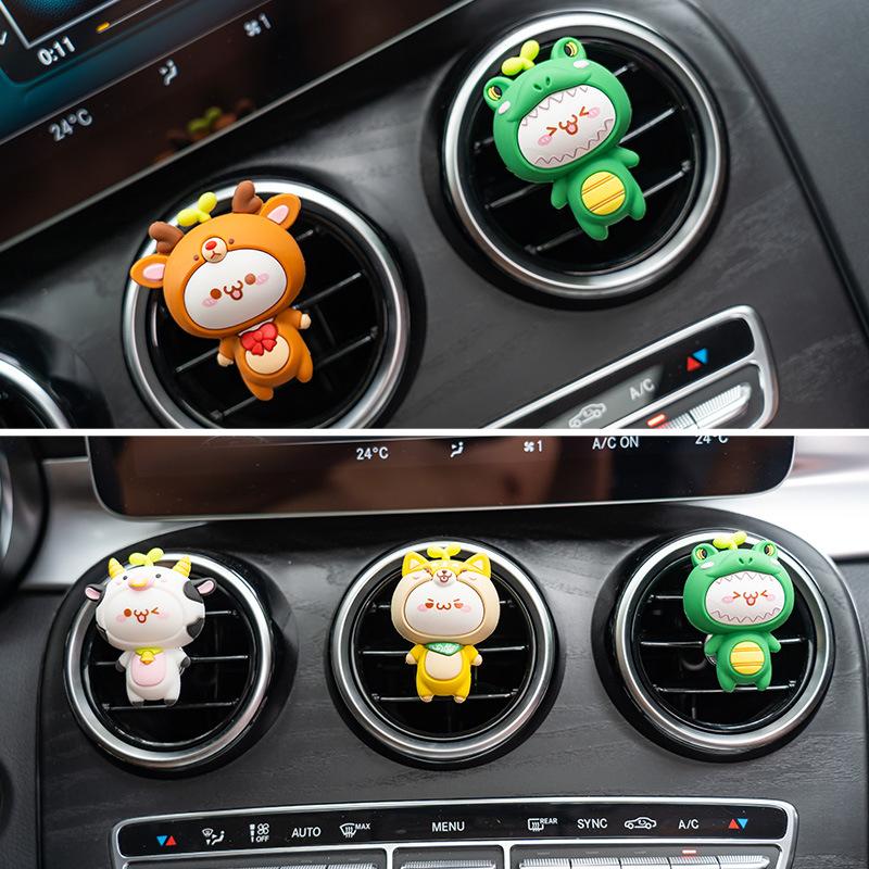 Korean Style New with Long Grasss Cartoon Man Car Air Freshener Air Outlet Fragrance Flavoring In The Car Goods Accessories