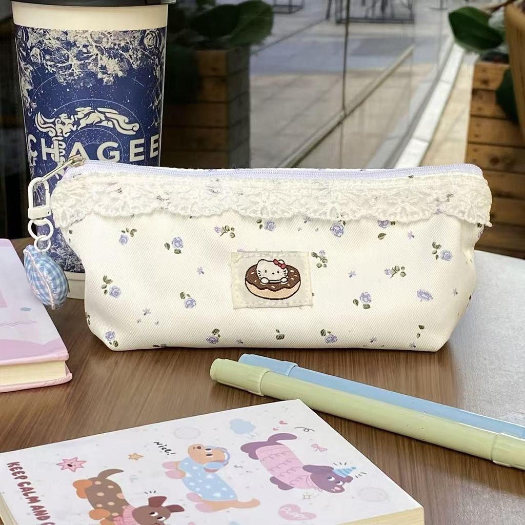 Xiaohongshu Style High-Value Kitty Cat Plush Pencil Case, Large Capacity, Portable Storage for Students