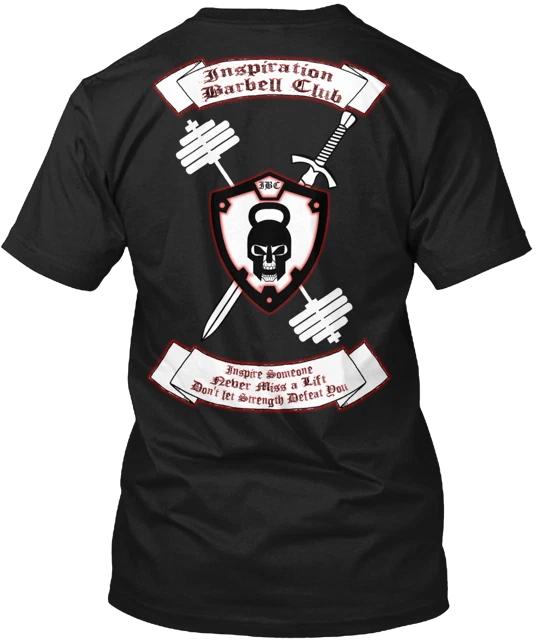 Inspiration Barbell Club Tee T-Shirt Made in the USA Size S to 5XL S