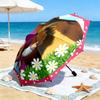 Cartoon Russian Animation Fairy Tale Masha and the Bear Cartoon Umbrella, a Must-have for Home and Outdoor Travel, Foldable Wrought Iron Umbrella W3
