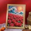 Kit de Pintura DIY com Pérolas Artificiais com Moldura de Madeira Tela Contas de Pérolas Artificiais Ferramentas Adultos Iniciantes Artesanato de Arte com Pérolas Artificiais Feito à Mão Decoração de Parede para Casa