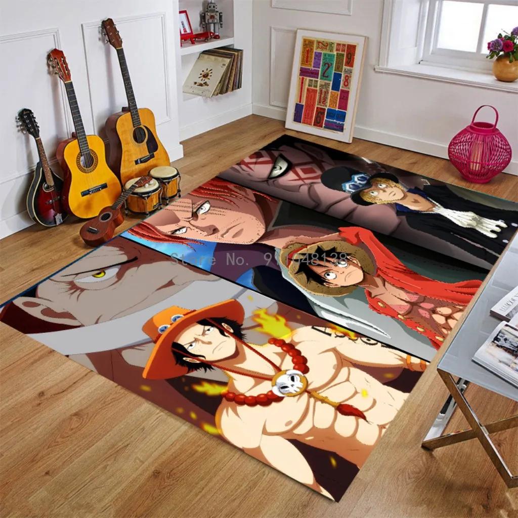 2026 Anime One Piece Japan Cartoon Teppich Teppich Für Wohnzimmer Schlafzimmer Sofa Fußmatte Dekoration Kinder Spielen Rutschfester Boden