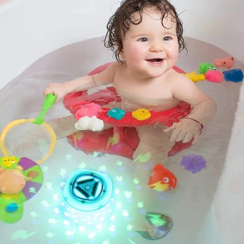 LED Wasserdichte Badewannenleuchte RGB Bunte Schwimmbad Dekoration Lichter Kleiner Fisch Projektion Badelicht Projektor Geschenke