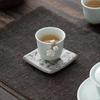 Creative Ru Kiln Handmade Knead Plum Blossom Master Cup Household Ceramic Tea Cup Tea Ceremony Customized Teaset Gift Packaging