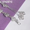 CHSHINE 925 Sterling Silver Flower Chain Bracelet For Women Lovers Wedding Fashion Charm Jewelry