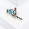 Fashion Color Dripping Bird Brooch Creative High-End Animal Cute Corsage Jacket Coat Pin Accessories
