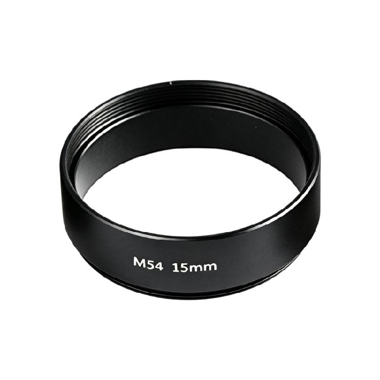 Threaded M54 X 0.75 Telescope Extension Tube, Black Aluminum Coupler for Imaging Distance Adjustment In Threaded Systems
