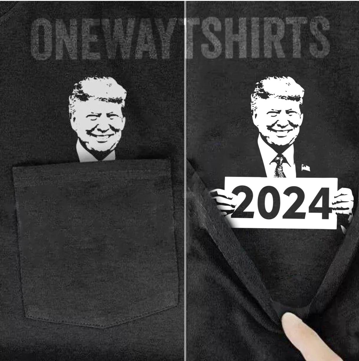 Trump 2024 Pocket T-Shirt Mens Womens Tees Top MAGA 2024 Funny Election Shirt Pro Trump T-Shirt Mens Womens Tees Top S