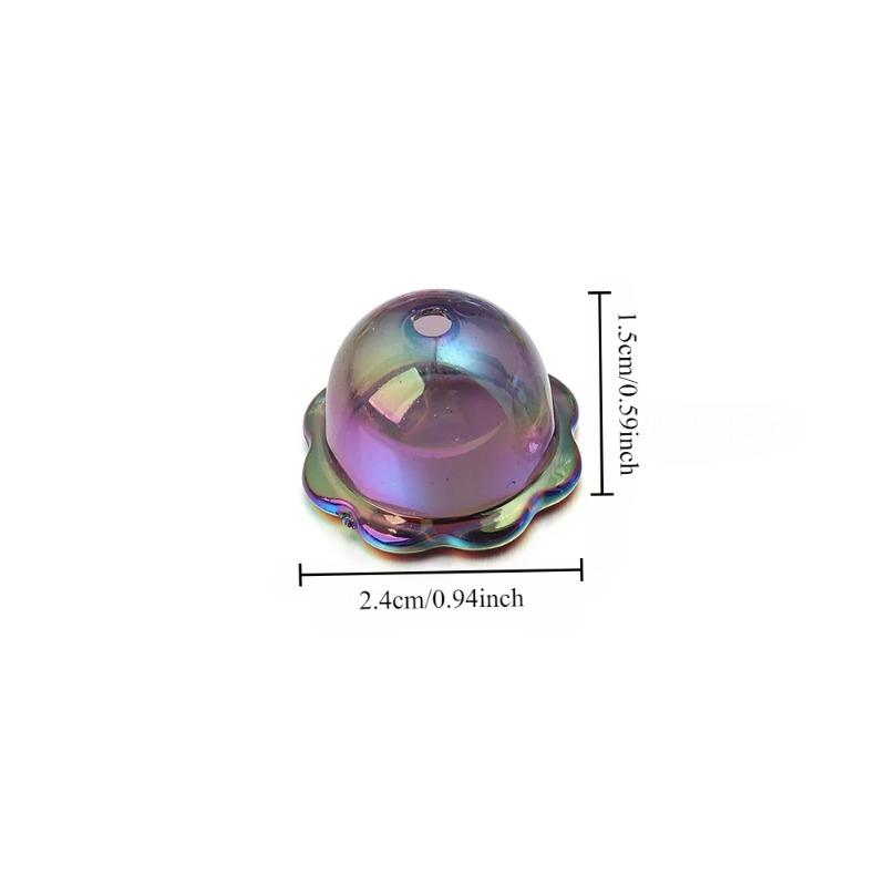 Glitter Wind Bell Spacer Jellyfish Beads Ornament DIY Decoration Phone Chain Ornament Making Accessories Handmade Crafts