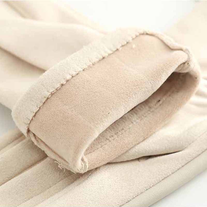 Szlachetne Eleganckie Modne Damskie Rękawiczki Zimowe z Zamszu Plus Aksamit Pogrubione Wiatroodporne Rękawiczki Ciepłe na Rower Jazdę Samochodem Dotykowy Ekran