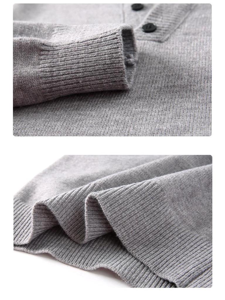 2025 Autumn/Winter Youth Fashion Casual Button-up Knit Sweater
