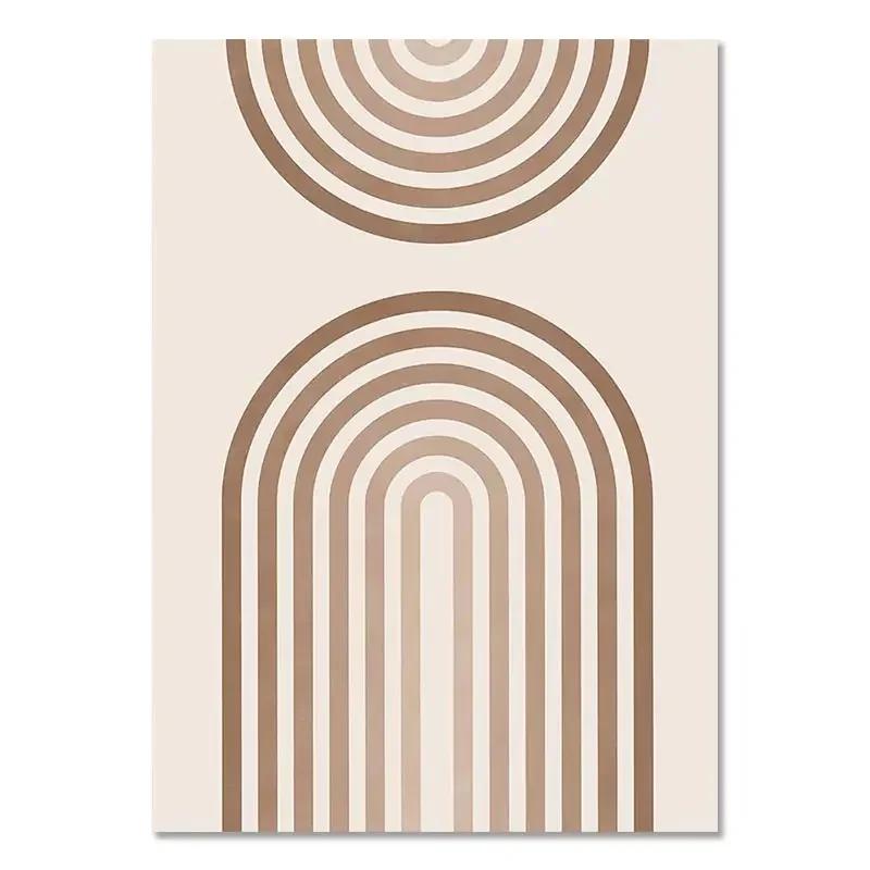 Bohemian Light Block Canvas Poster Vintage Minimalist Line Leaf Wall Art Prints For Modern Living Room & Scandinavian Home Decor