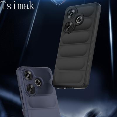 Stoßfeste Hülle für POCO F6 X6 C65 M6 Pro 4G Flüssigsilikon Schutz Rückseite Coque für Xiaomi Redmi Note 13 Pro Plus + 13C 5G Hülle