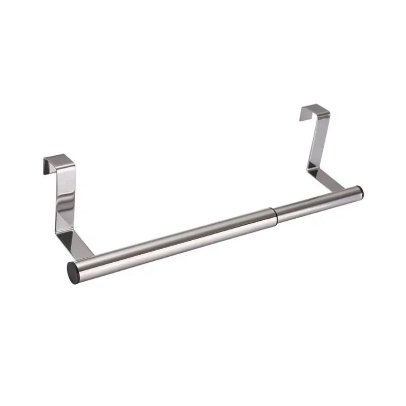 Věšák na ručníky přes dveře Držák na ručníky Držák na ručníky Nerezová ocel Koupelna Kuchyňská skříňka Stojan na hadry na ručníky Nastavitelná police Věšák
