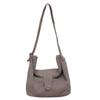 Student Messenger Bag Solid Color Crossbody Bag Men Canvas Bag Women's Large Capacity Commuter Shoulder Bag