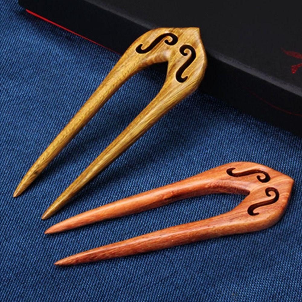 Girl Hair Accessories Chinese Style Headwear Wooden Hairpin U Shape Hairpin Hanfu Hair Sticks
