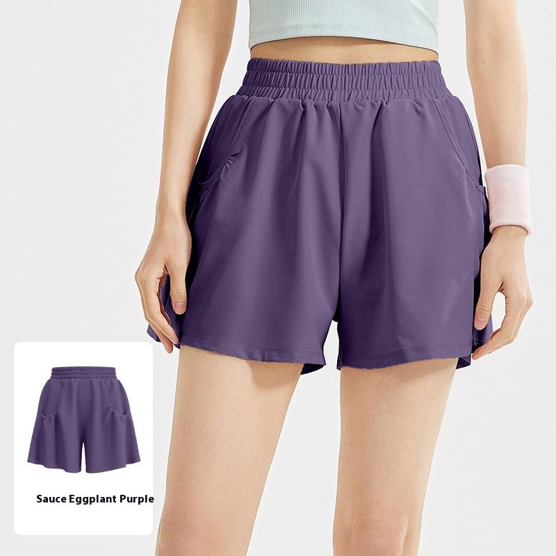 Women's Yoga Shorts Casual Anti-Exposure High Waist Hip Lifting Running Fitness Shorts