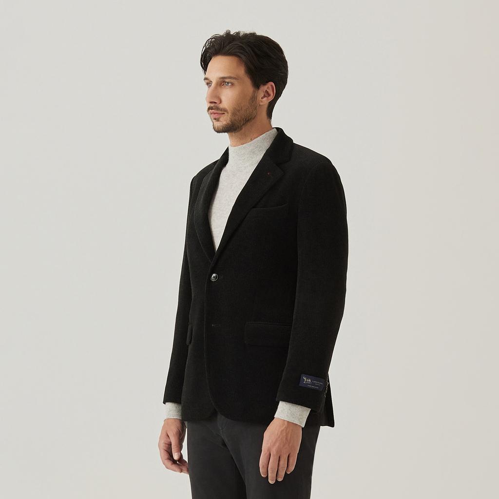 Ferraromilano Roma Velvet Corduroy Jacket Charcoal (Am0Ejk40238)