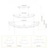 Cupcake Holder Acrylic Dessert Stand For Ice Cream Display Three-tier Design Stable Base Support Quick Assembly