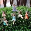 Ensemble de Figurines de Fées en Résine pour Jardin Avec Sculpture et Polissage Pour Décoration Intérieure Cadeau
