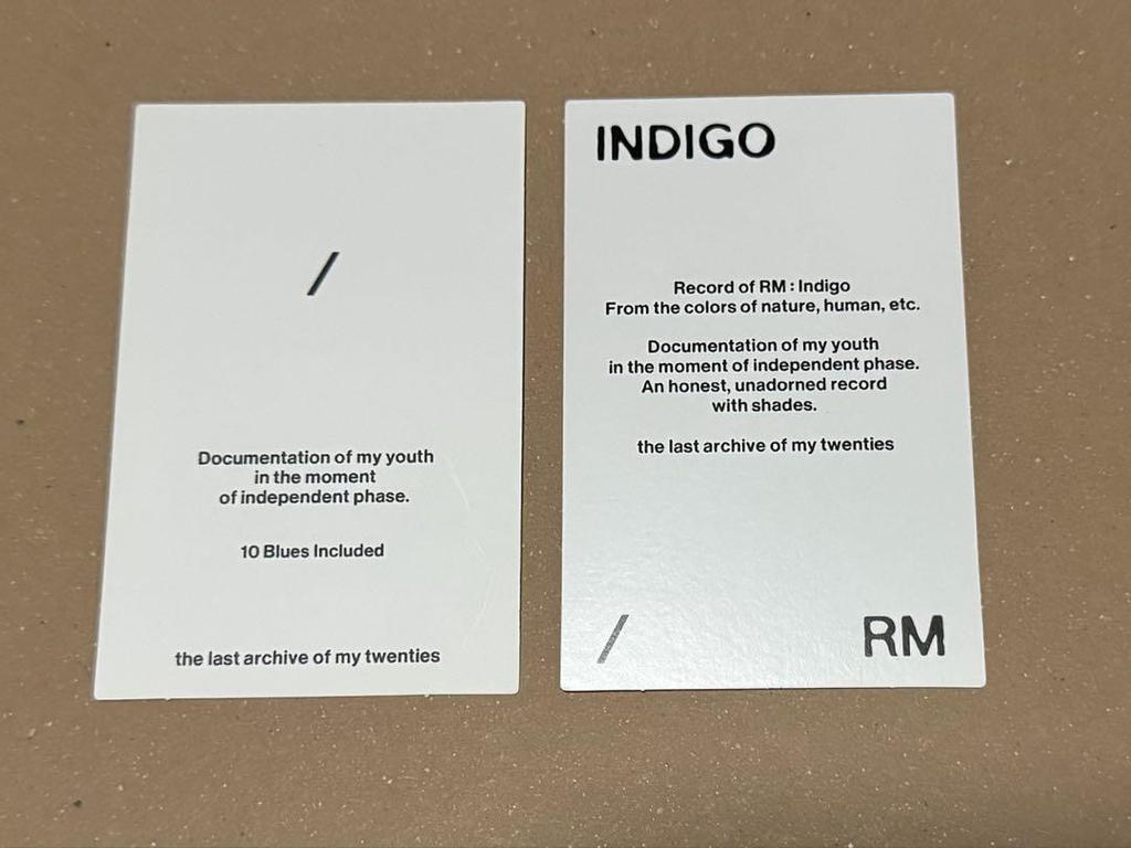 [USED] BTS RM Indigo JPFC Trading Card