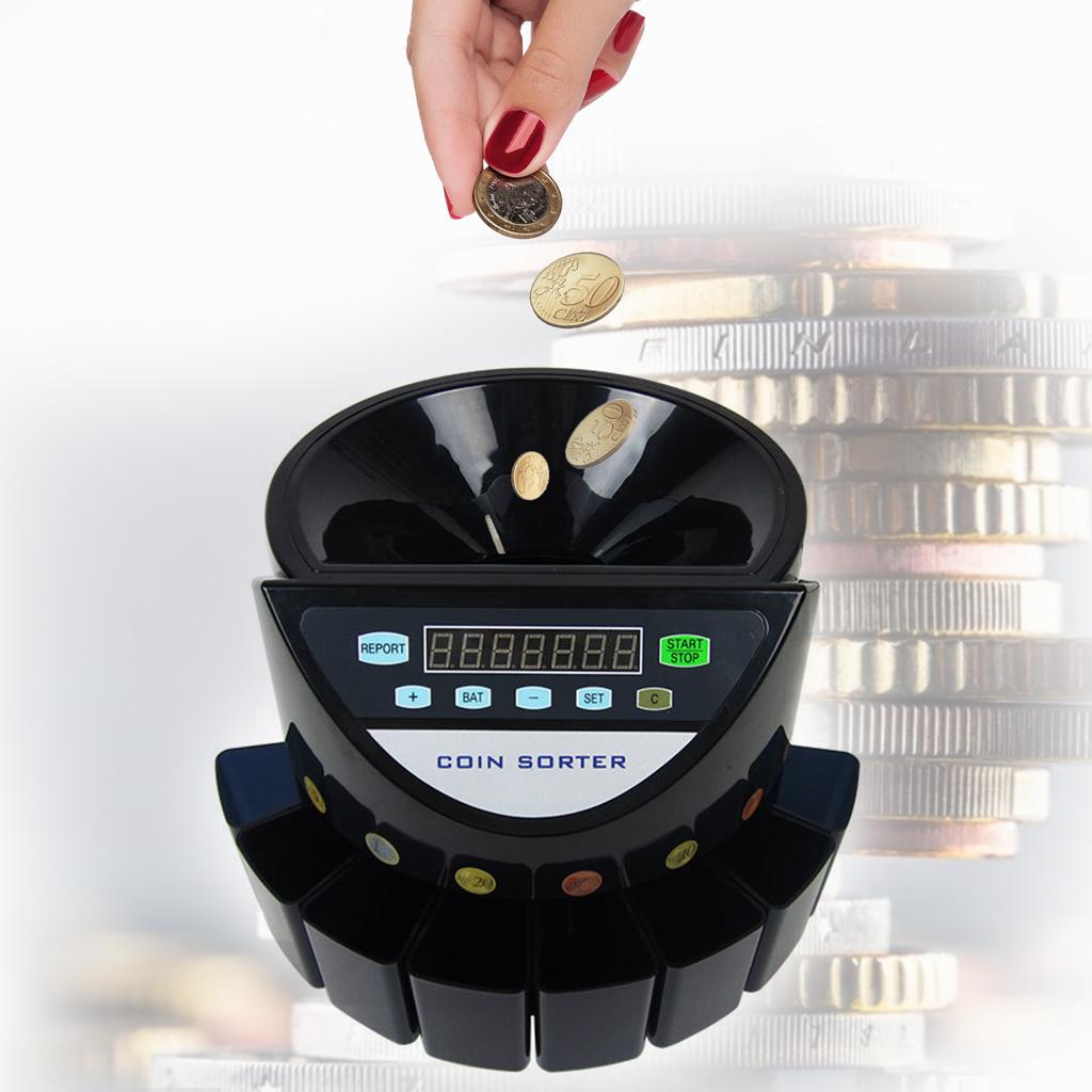 Electronic Coin Sorter Counter Counting Sorting Machine for Australian Coins Countable Coins with Multi Functional 7