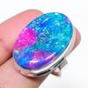 Natural Dichroic Glass Gemstone 925 Sterling Silver Jewelry Ring Size 8.5 AR-16869