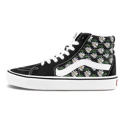 Sk8 Potisk Tlumící Nárazuvzdorné Odolné Lehké Prodyšné Vysoké Skate Boty Unisex Skate Boty Černé VN0A3WMB49K