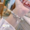 New Women's Mori Style Butterfly Glass Bracelet with Colorful Crackle Beads