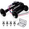 Durable 600DB Black Electric Horn Durable Tube Metal One-piece Electric Pump Horn with Relay Car Horn