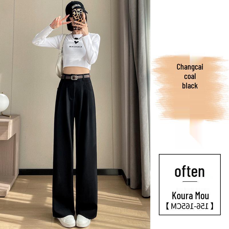 Spring New Women's High-Waist Pants - Slim, Wide, or Straight Leg, Floor-Length Casuals