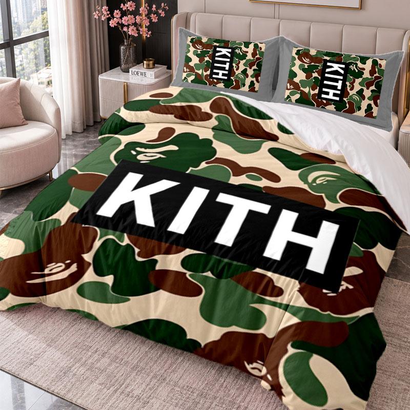 Kith 3Pcs Bedding Set Duvet Cover With Two Pillowcases For Bedroom Home Decoration