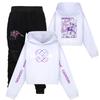 Children's Hooded Top And Pants Two-piece Tracksuit Set Long-sleeved Printed Clothing Set