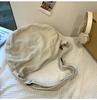 Lightweight Corduroy Bag Women's Solid Color Shoulder Bag Men Travel Crossbody Bag