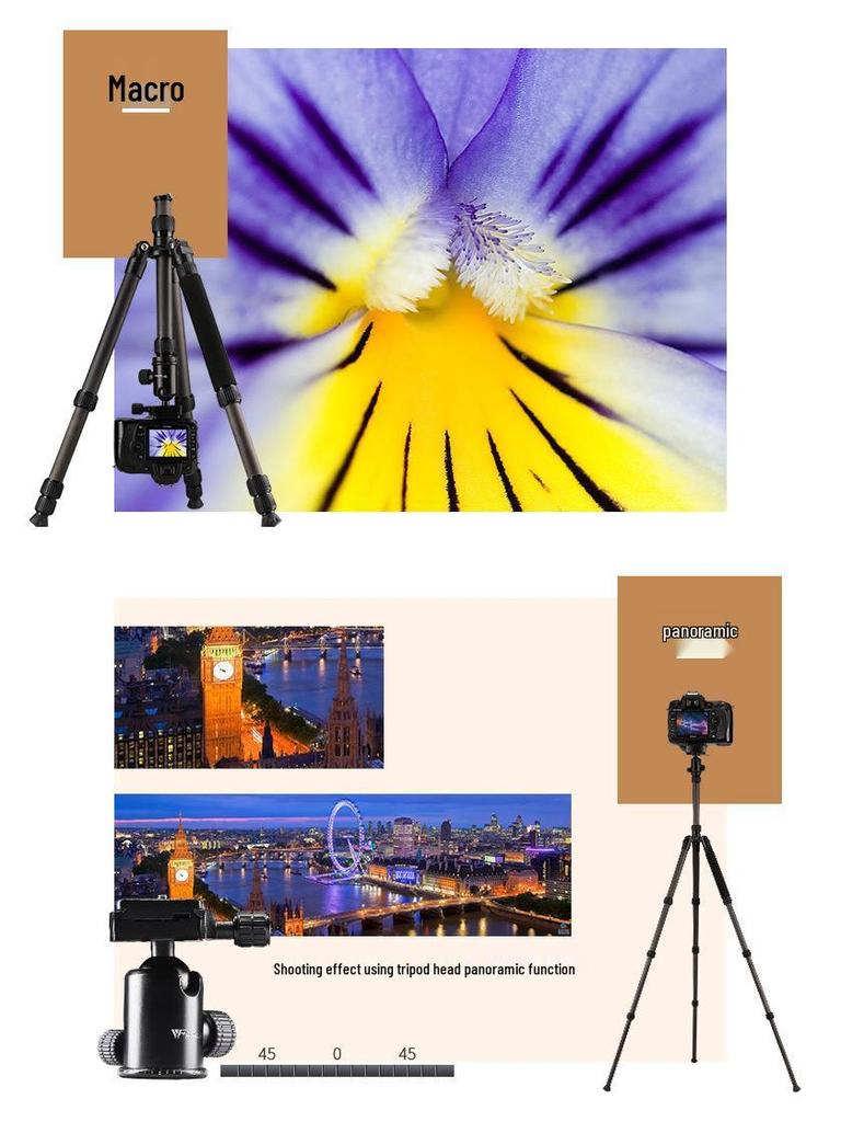 Weifeng C6626 Carbon Fiber Professional DSLR Tripod & Monopod