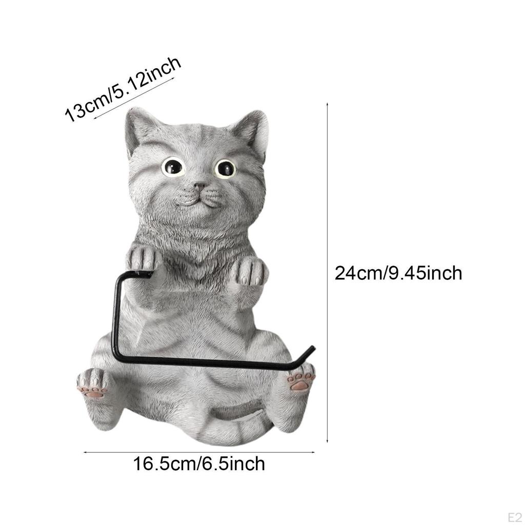 Cat Toilet Paper Roll Holder, Resin, Professional, Multifunctional Practical, Durability, Novelty
