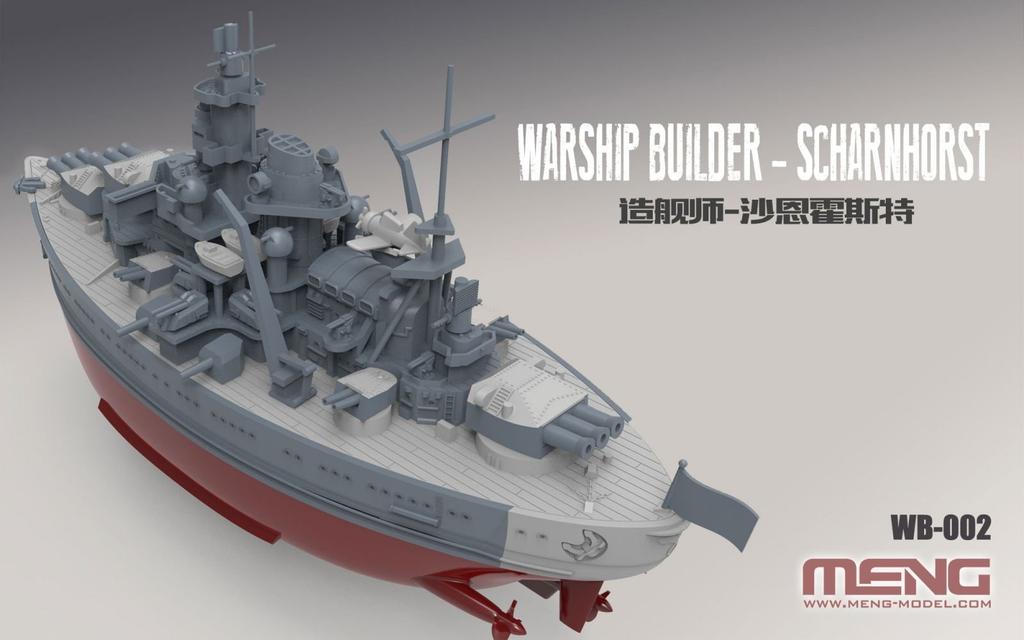 Mngwb002 Constructorul de nave de război Meng, clădirea Scharnhorst - [kit de model]