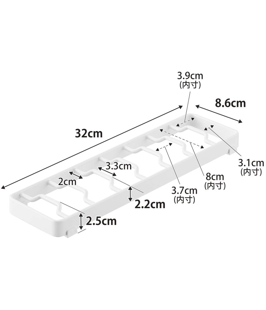Yamazaki Tower Bowl B32 x x för stående förvaring i lådor och Modell 1371 Ställ, Liten, Vit, D.6 H2.2cm, Skåp,