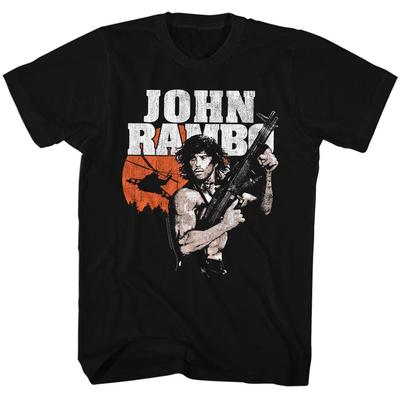John Rambo Film Voják na útěku Tričko SM5XL Nové Licencované Černá Bavlna Unisex Tričko