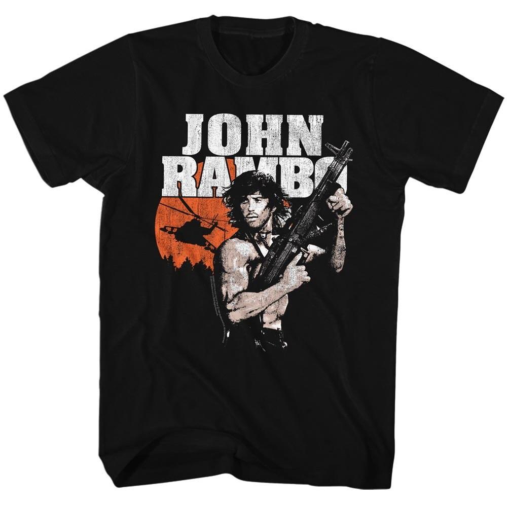 John Rambo The Movie Soldier On Run T-Shirt SM5XL New Licensed Black Cotton   Unisex T-Shirt XXXL