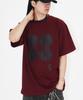 Keuligeon Effect Graphics Semi-Overfit Short Sleeve T-Shirt Burgundy
