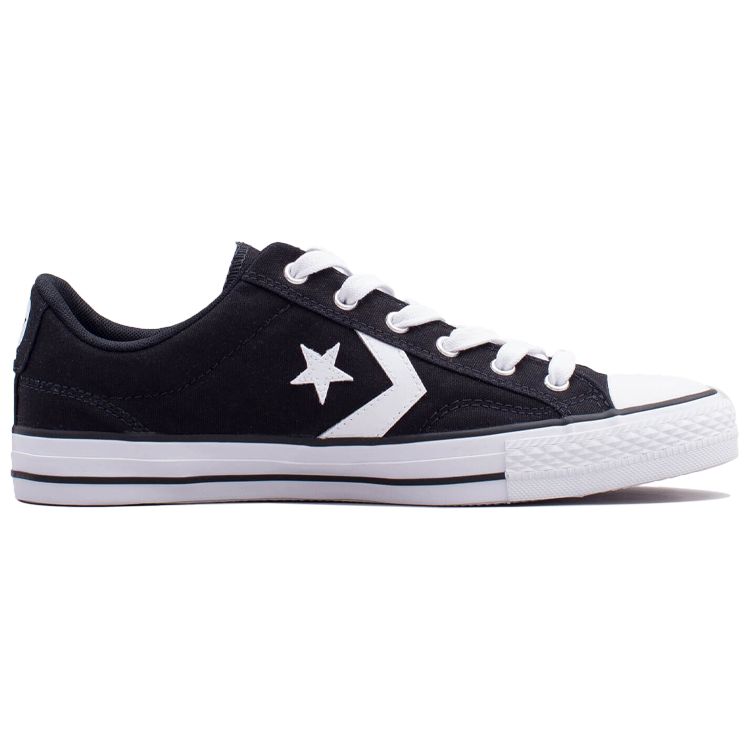 Converse Star Player 76 Minimalist Versatile Low-Top Canvas Shoes Unisex Sneakers Black 161595C