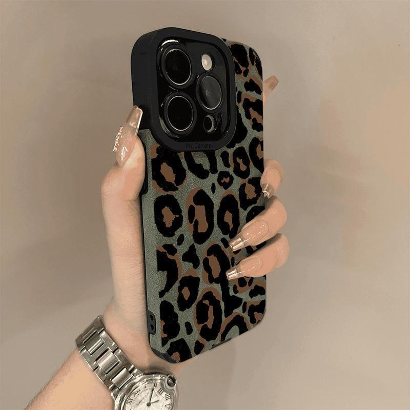 Versatile and Simple Leopard Print Suitable for New Apple 16promax Mobile Phone Case IPhone15 14